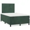 Image de vidaXL Sommier à lattes de lit avec matelas LED vert foncé 120x190 cm