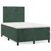 Image de vidaXL Sommier Ã  lattes de lit avec matelas LED vert foncÃ© 120x190 cm