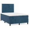 Image de vidaXL Sommier à lattes de lit avec matelas LED bleu foncé 120x190 cm