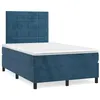 Image de vidaXL Sommier à lattes de lit avec matelas LED bleu foncé 120x190 cm