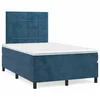 Image de vidaXL Sommier Ã  lattes de lit avec matelas LED bleu foncÃ© 120x190 cm