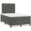 Image de vidaXL Sommier à lattes de lit avec matelas LED gris foncé 120x190 cm