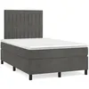 Image de vidaXL Sommier à lattes de lit avec matelas LED gris foncé 120x190 cm
