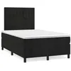 Image de vidaXL Sommier à lattes de lit et matelas LED noir 120x190 cm velours