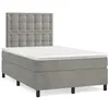 Image de vidaXL Sommier à lattes de lit avec matelas LED gris clair 120x190 cm
