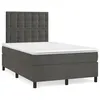 Image de vidaXL Sommier à lattes de lit avec matelas LED gris foncé 120x190 cm