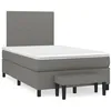 Image de vidaXL Sommier Ã  lattes de lit avec matelas gris foncÃ© 120x190cm tissu