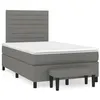 Image de vidaXL Sommier à lattes de lit avec matelas gris foncé 120x190cm tissu