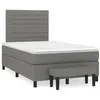 Image de vidaXL Sommier Ã  lattes de lit avec matelas gris foncÃ© 120x190cm tissu
