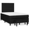 Image de vidaXL Sommier à lattes de lit avec matelas noir 120x190 cm tissu