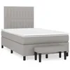 Image de vidaXL Sommier Ã  lattes de lit et matelas gris clair 120x190 cm tissu