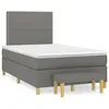 Image de vidaXL Sommier Ã  lattes de lit avec matelas gris foncÃ© 120x190cm tissu