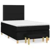 Image de vidaXL Sommier à lattes de lit avec matelas noir 120x190 cm tissu