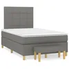 Image de vidaXL Sommier Ã  lattes de lit avec matelas gris foncÃ© 120x190cm tissu