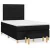 Image de vidaXL Sommier à lattes de lit avec matelas noir 120x190 cm tissu