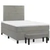 Image de vidaXL Sommier à lattes de lit et matelas gris clair 120x190cm velours