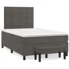 Image de vidaXL Sommier à lattes de lit et matelas gris foncé 120x190cm velours