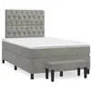 Image de vidaXL Sommier à lattes de lit et matelas gris clair 120x190cm velours
