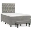 Image de vidaXL Sommier Ã  lattes de lit et matelas gris clair 120x190cm velours