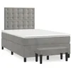Image de vidaXL Sommier Ã  lattes de lit et matelas gris clair 120x190cm velours