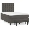 Image de vidaXL Sommier à lattes de lit et matelas gris foncé 120x190cm velours