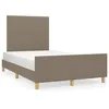 Image de vidaXL Cadre de lit avec tête de lit taupe 120x190 cm tissu