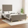 Image de vidaXL Cadre de lit avec tête de lit taupe 120x190 cm tissu