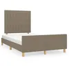 Image de vidaXL Cadre de lit avec tÃªte de lit taupe 120x190 cm tissu