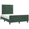 Image de vidaXL Cadre de lit avec tête de lit vert foncé 120x190 cm velours