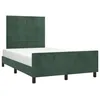Image de vidaXL Cadre de lit avec tÃªte de lit vert foncÃ© 120x190 cm velours