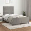 Image de vidaXL Cadre de lit avec tête de lit gris clair 120x190 cm velours