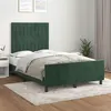Image de vidaXL Cadre de lit sans matelas vert foncé 120x190 cm velours