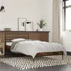 Image de vidaXL Cadre de lit chêne fumé 90x190 cm bois d'ingénierie et métal