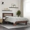 Image de vidaXL Cadre de lit chêne marron 90x190 cm bois d'ingénierie et métal