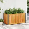 Image de vidaXL Vidaxl Jardinière 85x45x44 Cm Bois Massif D'acacia Et Acier