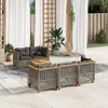 Image de vidaXL Vidaxl Salon De Jardin 6 Pcs Avec Coussins Gris Résine Tressée