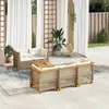 Image de Vidaxl Salon De Jardin Avec Coussins 6 Pcs Beige RÃ©sine TressÃ©e