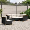 Image de Vidaxl Salon De Jardin 5 Pcs Avec Coussins Noir RÃ©sine TressÃ©e
