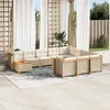 Image de Vidaxl Salon De Jardin 11 Pcs Avec Coussins Beige RÃ©sine TressÃ©e
