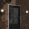 Image de vidaXL Appliques murales LED d'extérieur avec capteurs 2 pcs noir