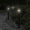 Image de vidaXL Lampadaire d'extérieur noir 60 cm acier inoxydable