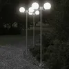 Image de Vidaxl Lampadaires D'extérieur 3 Pcs Argenté 215 Cm Acier Inoxydable
