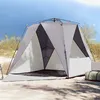 Image de vidaXL Tente de plage 4 personnes gris libération rapide imperméable4005307
