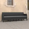Image de Vidaxl Salon De Jardin 9 Pcs Avec Coussins Noir RÃ©sine TressÃ©e