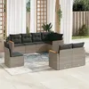 Image de Vidaxl Salon De Jardin 8 Pcs Avec Coussins Gris RÃ©sine TressÃ©e