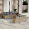 Image de Vidaxl Salon De Jardin 11 Pcs Avec Coussins Beige RÃ©sine TressÃ©e