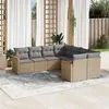 Image de vidaXL Salon de jardin avec coussins 8 pcs beige résine tressée
