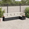Image de Vidaxl Salon De Jardin 6 Pcs Avec Coussins Noir RÃ©sine TressÃ©e