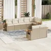 Image de Vidaxl Salon De Jardin Avec Coussins 8 Pcs Beige RÃ©sine TressÃ©e