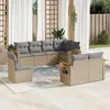Image de Vidaxl Salon De Jardin Avec Coussins 8 Pcs Beige RÃ©sine TressÃ©e